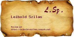 Leibold Szilas névjegykártya